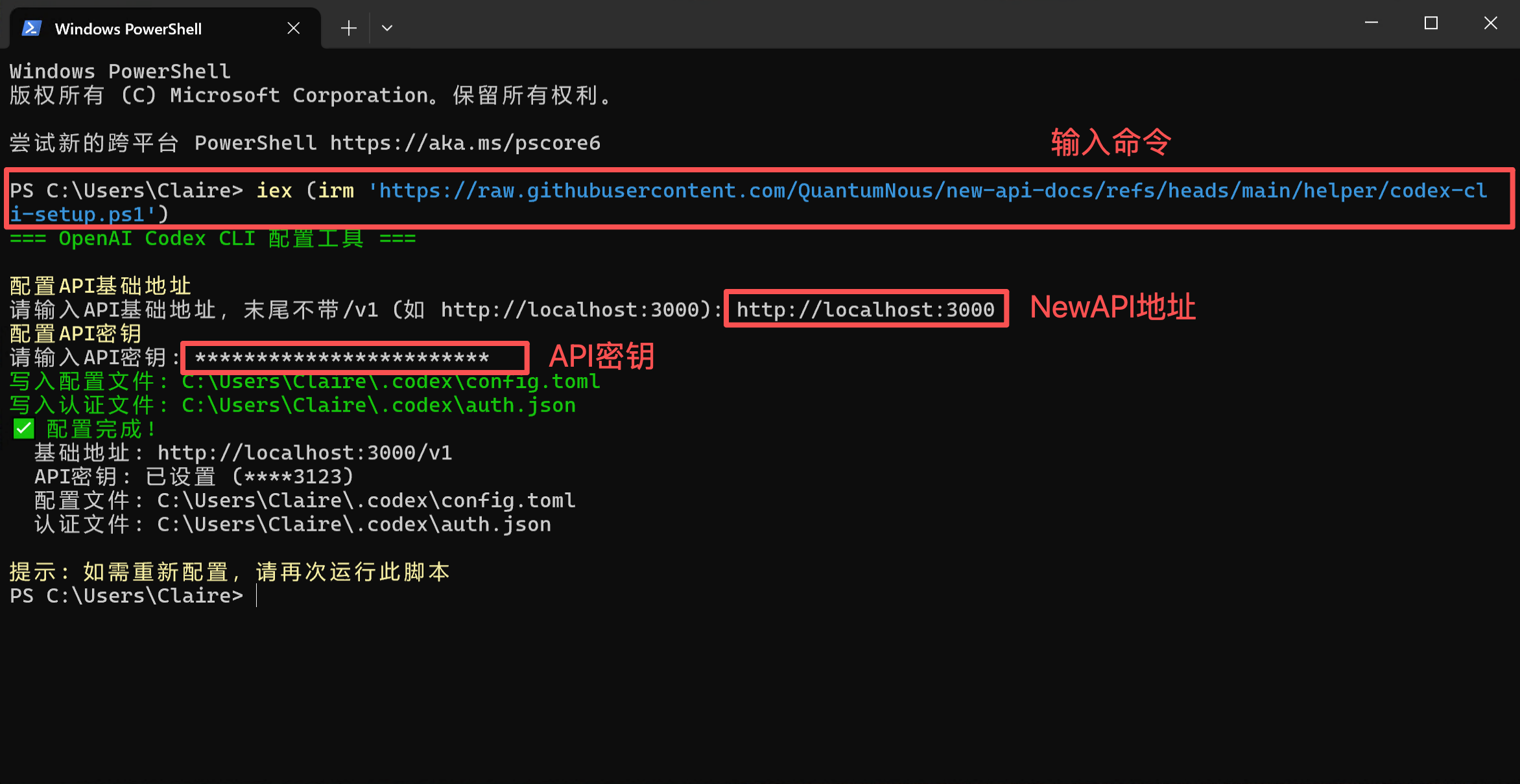 Windows 配置 Codex CLI Provider